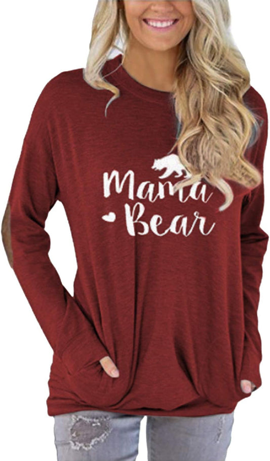 Womens Loose Crew Neck Batwing Sleeve Patches Blouse Top T-Shirts