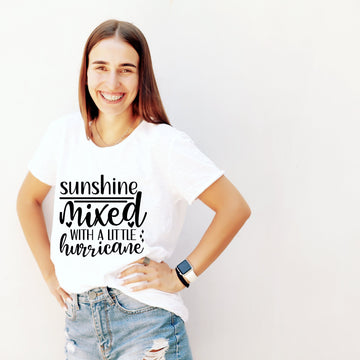 Sunshine\hurricane\gift for teen\funny shirt\fierce and fabulous tee\contradiction apparel